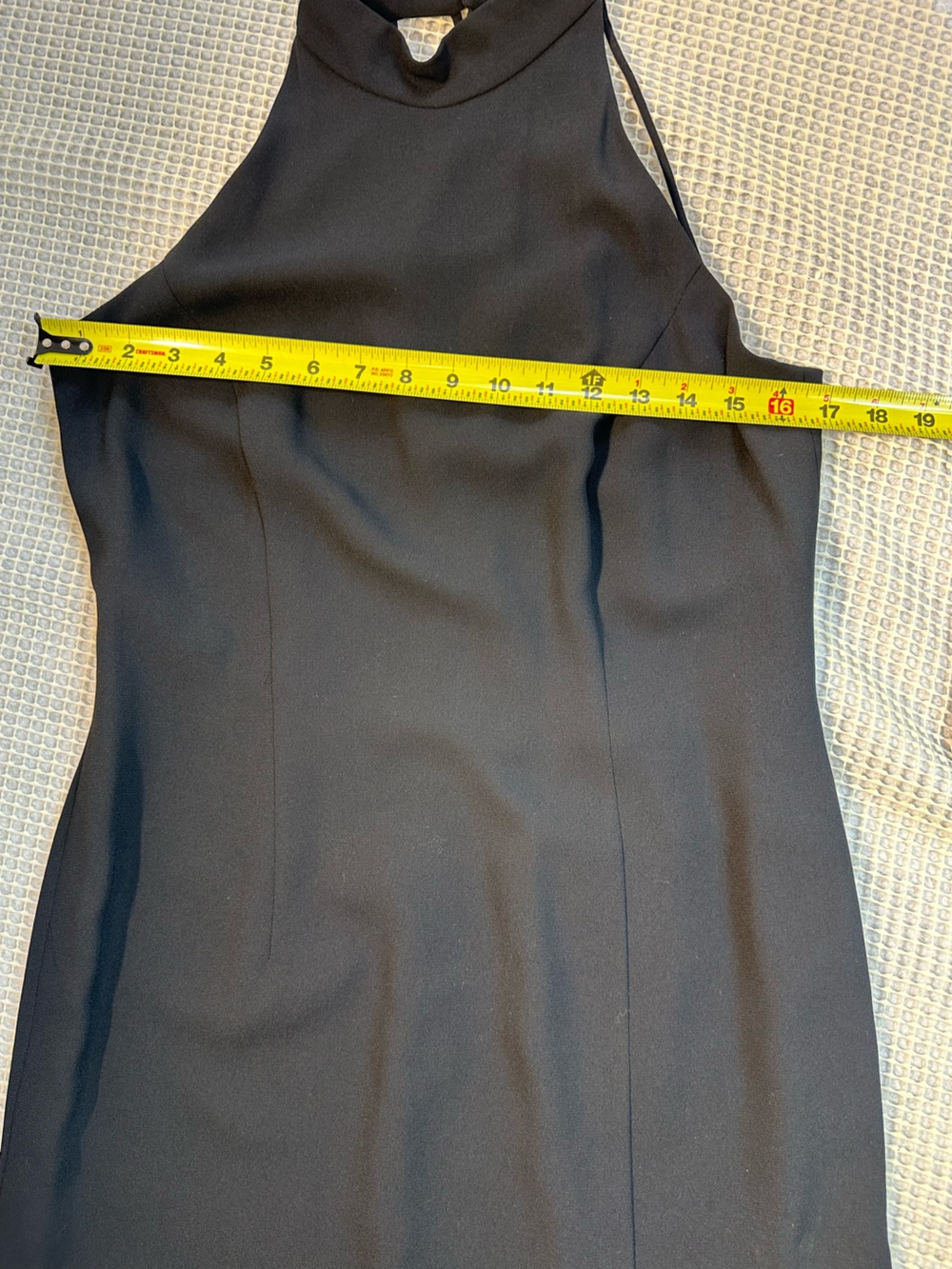 Ursula of Switzerland Black Halter Evening Gown Open Back Formal Dress Size 8 - Picture 7 of 10